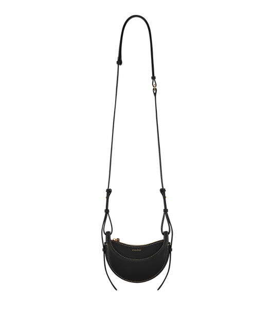 Numéro Dix Micro - Smooth Black with Ecru Stitching